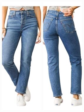 Levi's Wedgie Straight High Rise Denim Jean Buttonfly